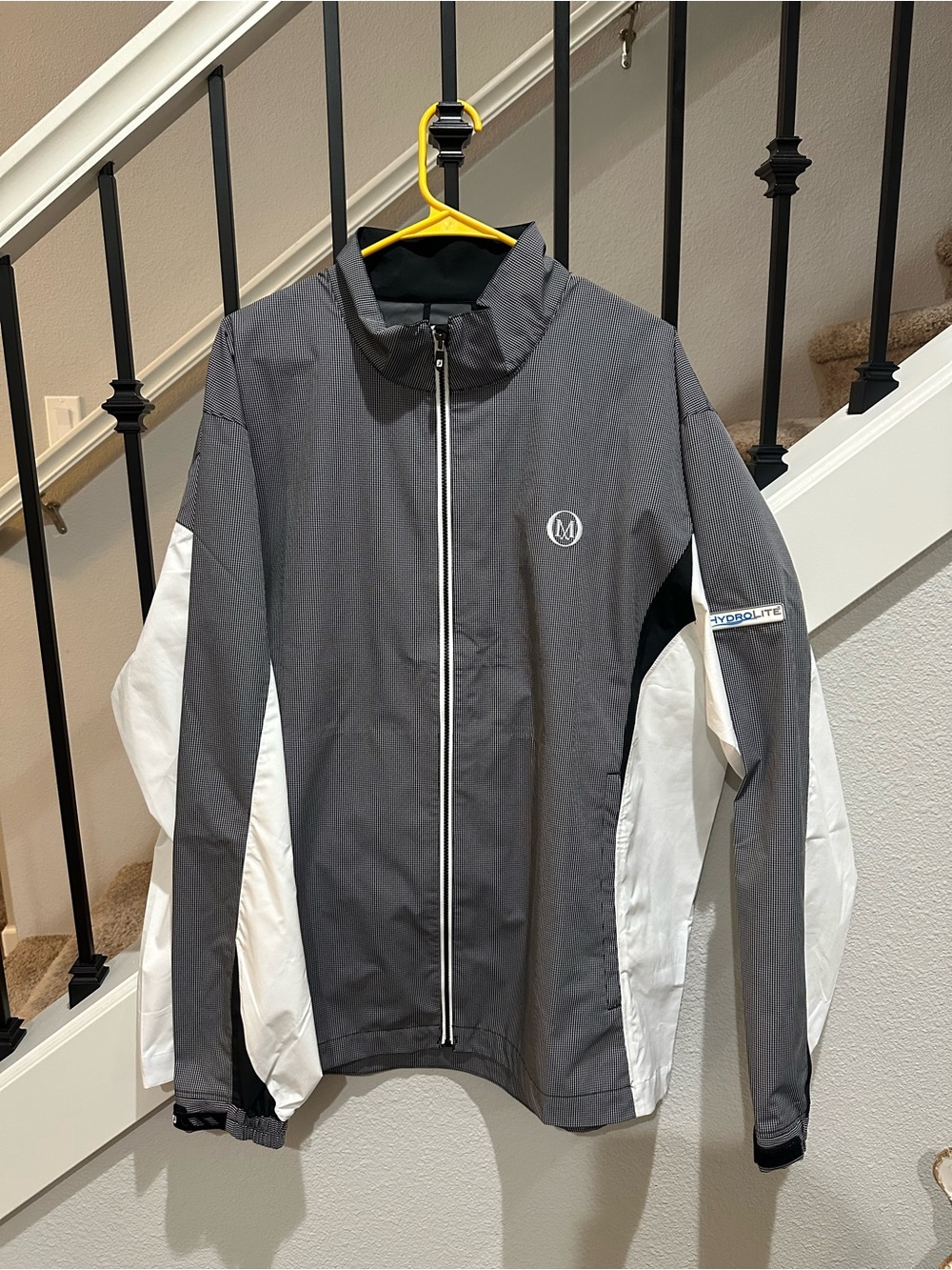 FootJoy DryJoy Gray and White Windbreaker Jacket